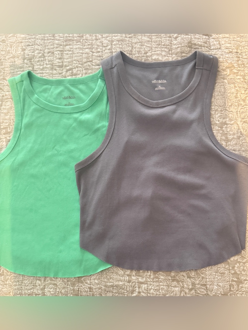 wild fable Ribbed Tank Tops in Mint Green and Gray